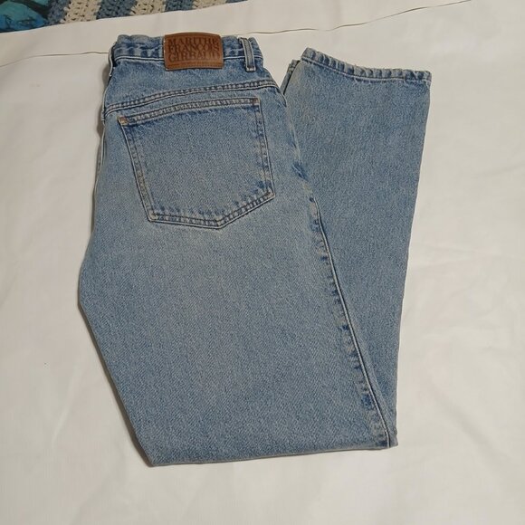 Vintage 90s Marithe Francois Girbaud Jeans Faded Blue 29 Reg Inseam Loose Y2K - Picture 1 of 11